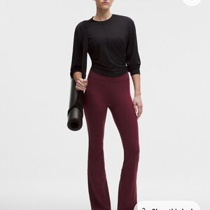 Lululemon Groove Nulu High-Rise Flared Pant - Burgundy